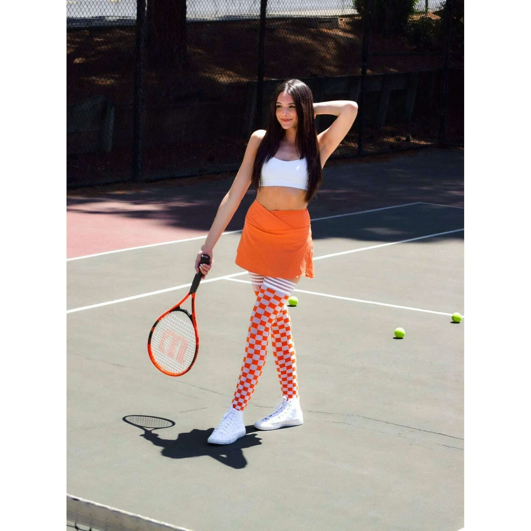 Game Day! - Orange & White Thigh-Highs