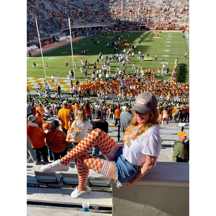 Game Day! - Orange & White Thigh-Highs