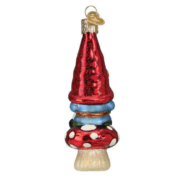 Old World Christmas Garden Gnome Blown Glass Ornament