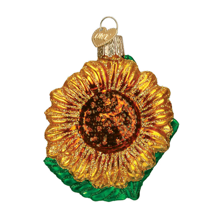 Old World Christmas Garden Sunflower Blown Glass Ornament