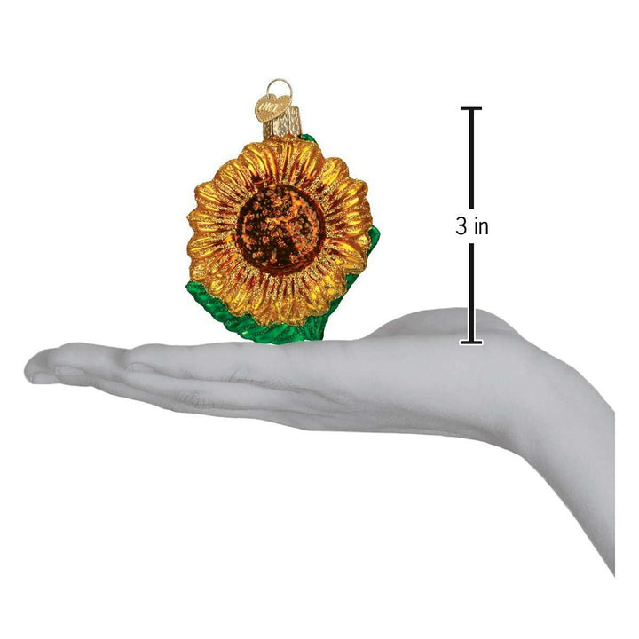 Old World Christmas Garden Sunflower Blown Glass Ornament