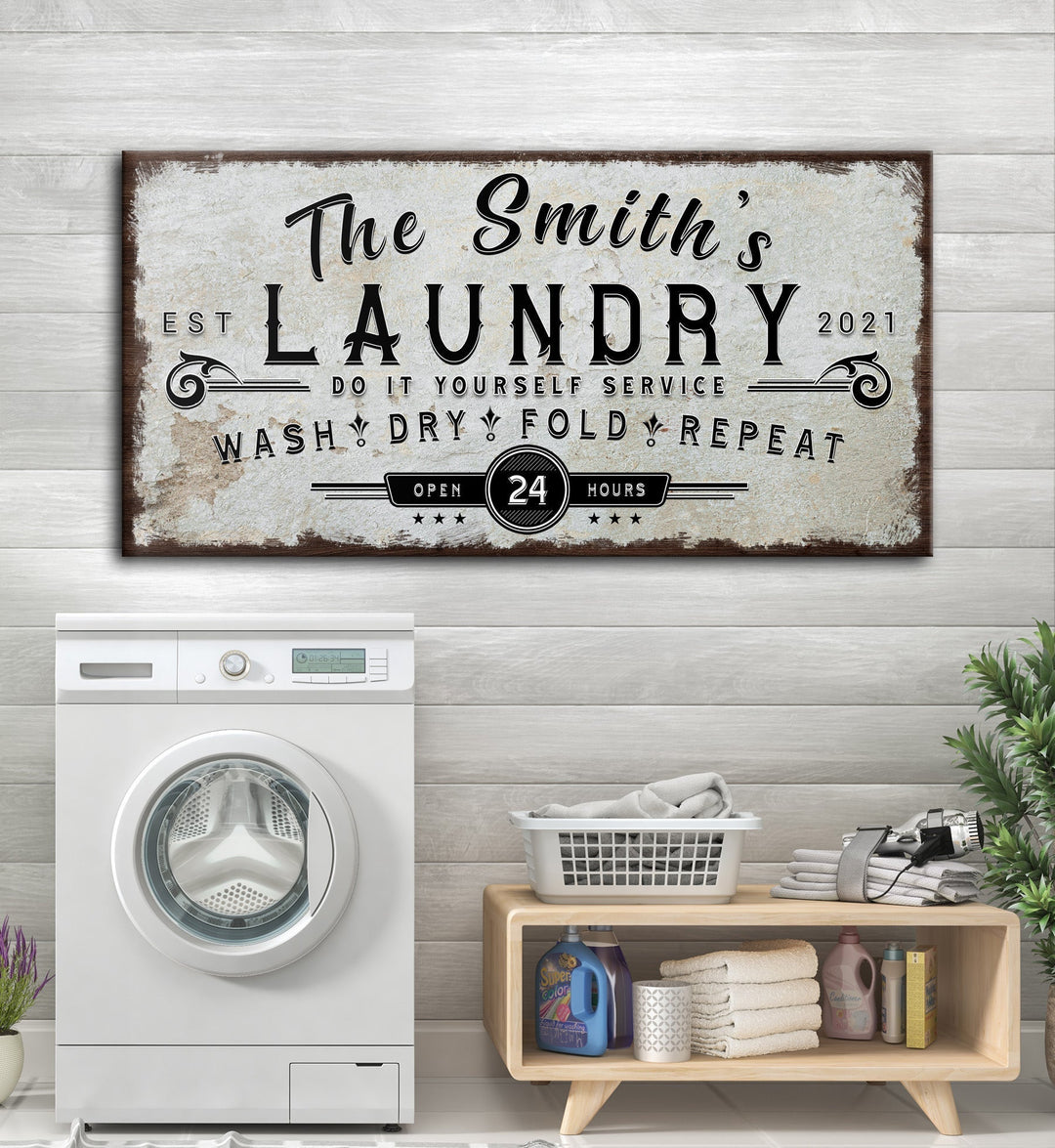 Personalized Laundry Room Sign II