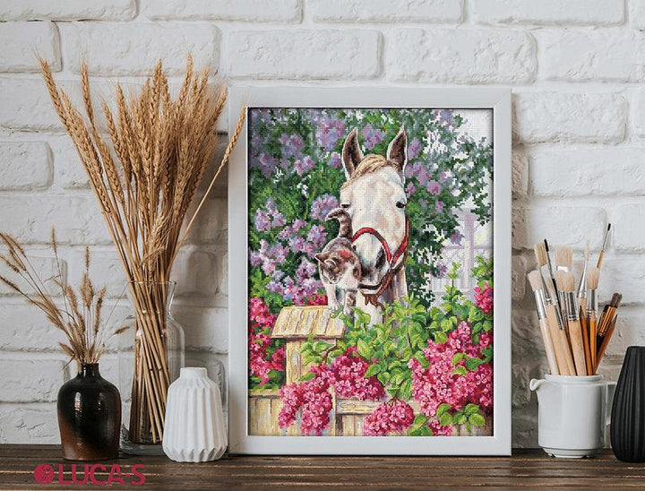 Gentle Affection B7012L Counted Cross-Stitch Kit