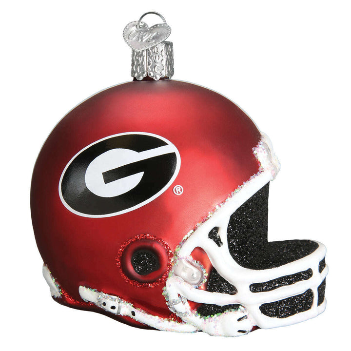 Old World Christmas Georgia Helmet Blown Glass Ornament