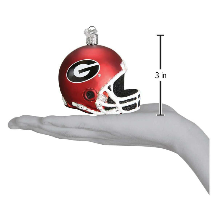 Old World Christmas Georgia Helmet Blown Glass Ornament