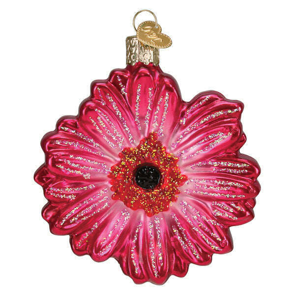 Old World Christmas Gerbera Daisy Blown Glass Ornament