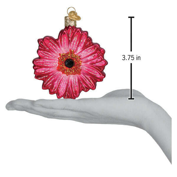 Old World Christmas Gerbera Daisy Blown Glass Ornament