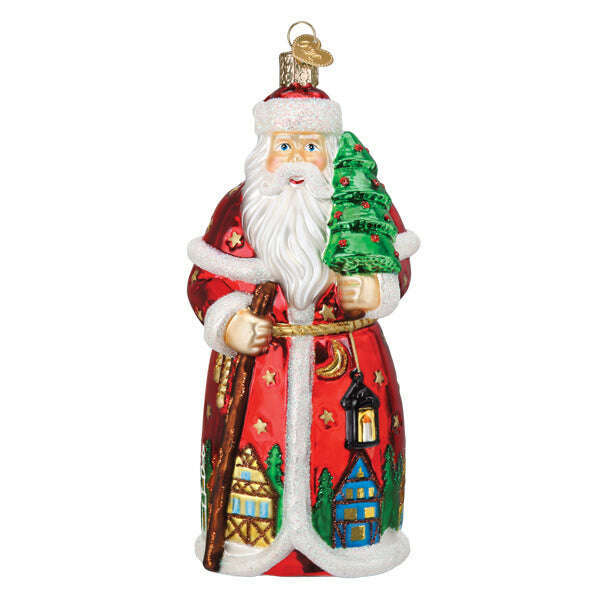 Old World Christmas German Santa Blown Glass Ornament