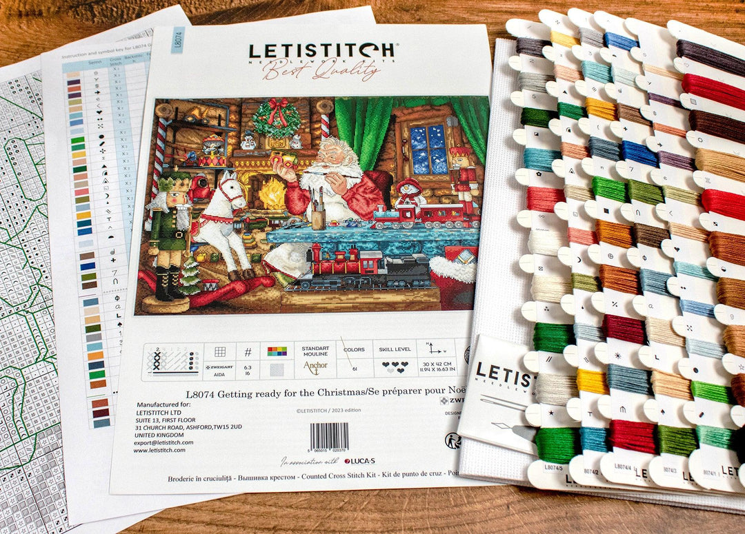 Getting ready for the Christmas L8074 Counted Cross Stitch Kit