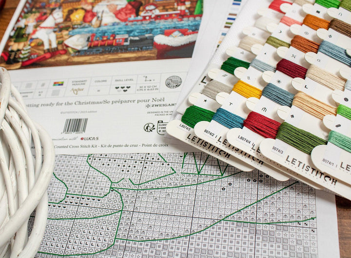 Getting ready for the Christmas L8074 Counted Cross Stitch Kit