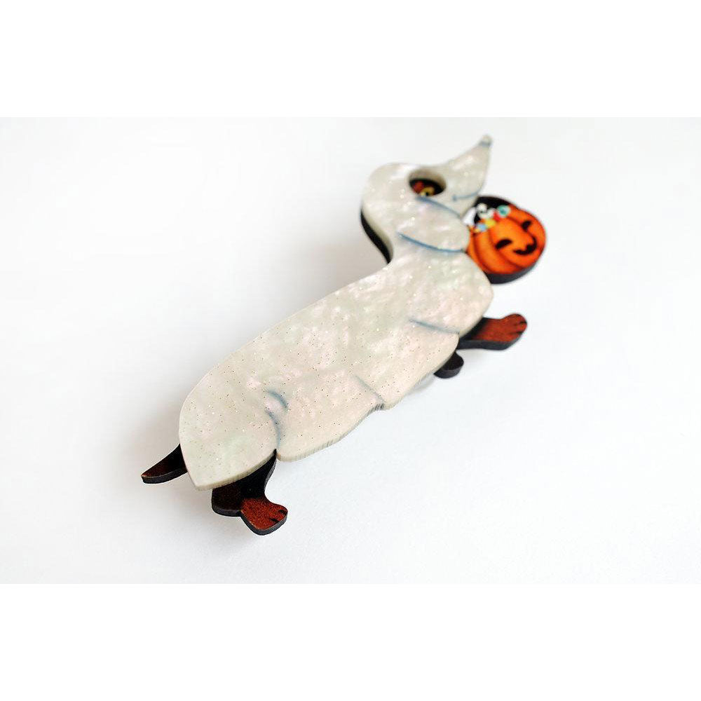 Ghost Dachshund Brooch by Laliblue image 2