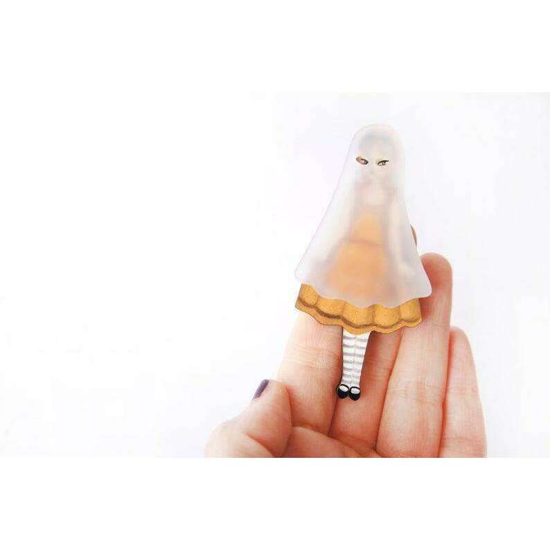 Ghost Girl Brooch by LaliBlue - Quirks!