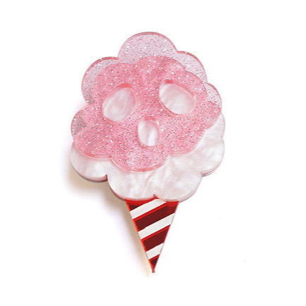 This acrylic brooch combines the adorable and the spookily tender: a cotton candy with a ghost face.

Ideal for lovers of spooky cute and humorous details.

Sweet... but scary!

-Made of various acrylics: red mirror effect, pale pink pearlescent and pink glitter.

 -Safety pin with safety closure on the back

 -Size: 6 x 4 cm


 Ideal for lovers of the circus and the retro aesthetic of fairs.

 Original illustration and design by LaliBlue. 