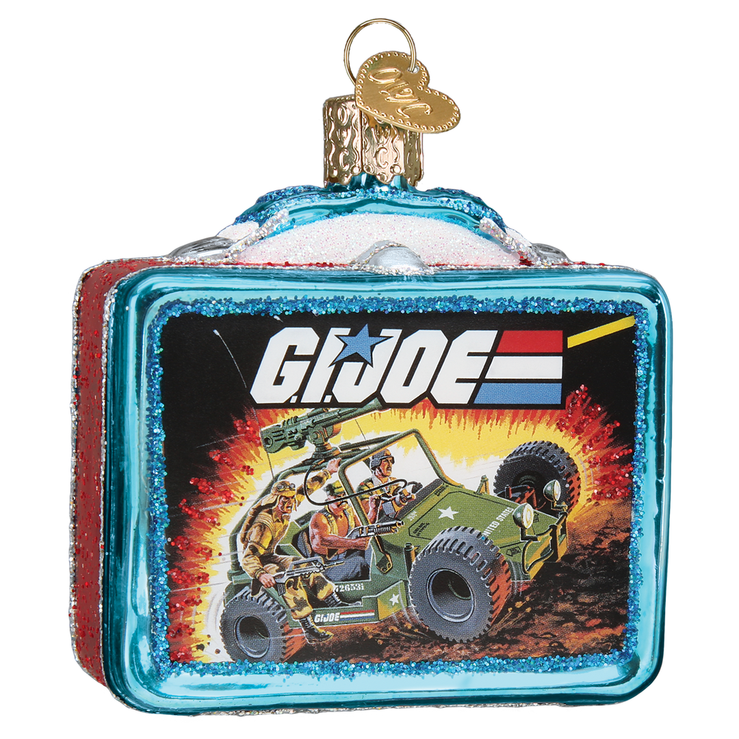 Old World Christmas G.I. Joe Lunchbox Blown Glass Ornament