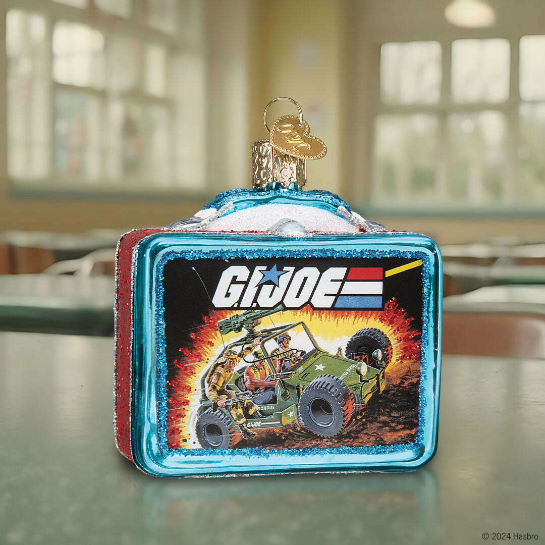 Old World Christmas G.I. Joe Lunchbox Blown Glass Ornament