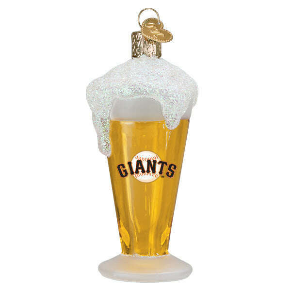 Old World Christmas Giants Glass of Beer Blown Glass Ornament