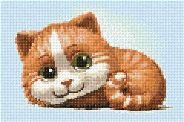 Ginger Cat WD194 11.8 x 7.9 inches Wizardi Diamond Painting Kit