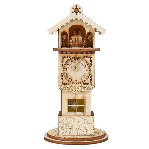 Old World Christmas Ginger Clock Tower Blown Glass Ornament