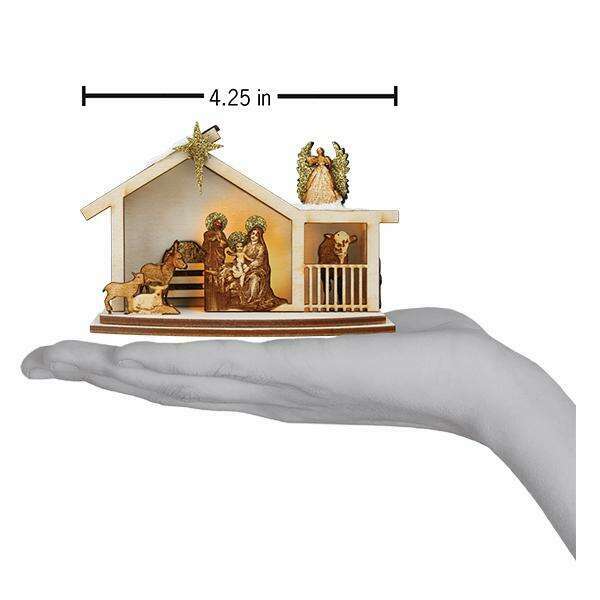 Old World Christmas Ginger Nativity Blown Glass Ornament