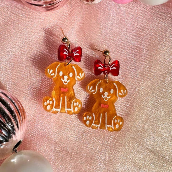 Gingerbread Doggo Earrings 