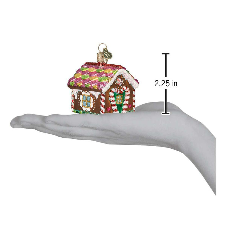 Old World Christmas Gingerbread House Blown Glass Ornament