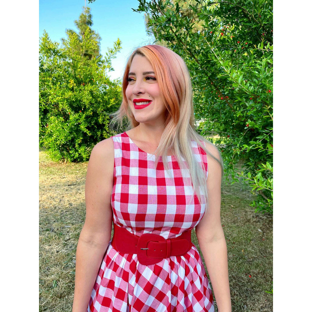Gingham Midi Dress
