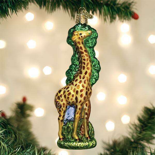 Old World Christmas Giraffe Blown Glass Ornament