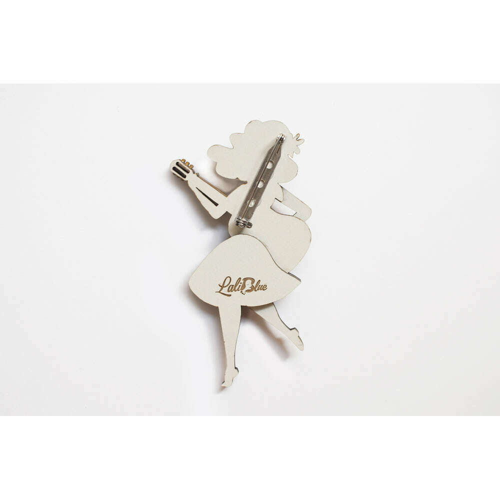 Girl playing guitar Brooch by Laliblue 2