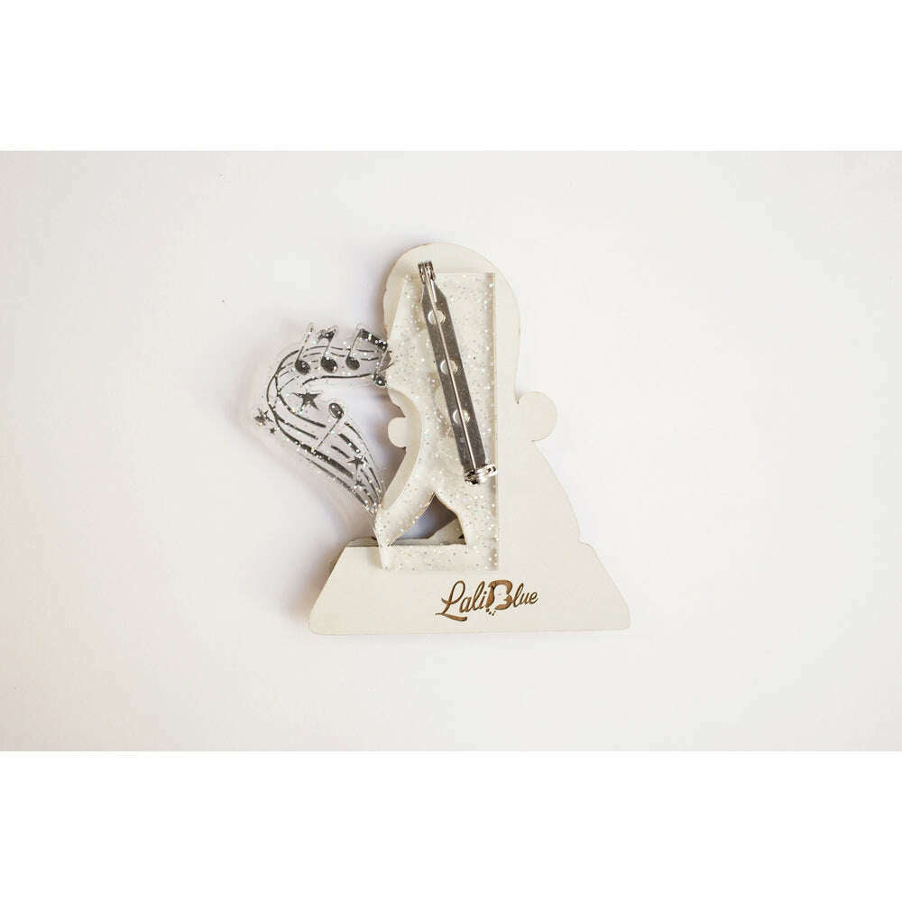 Girl with A Record Player Brooch by Laliblue – view 6