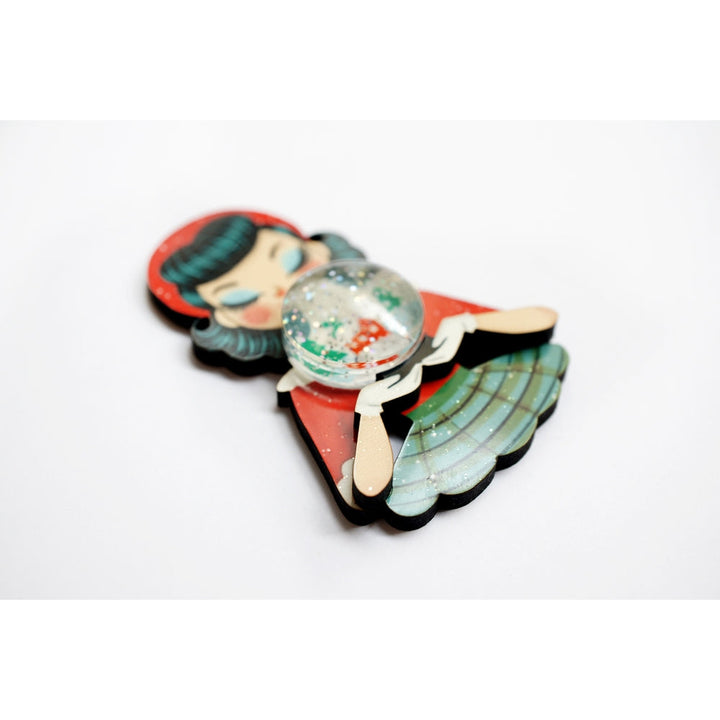 Girl with A Snow Globe Brooch by Laliblue 4