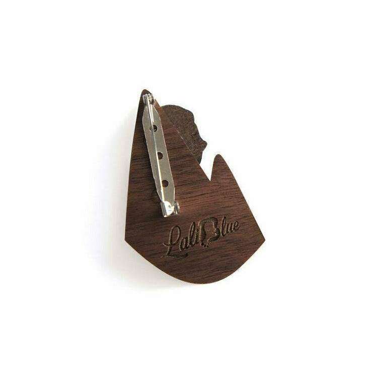 Girl with Deer and Mountains Brooch by Laliblue - Quirks!