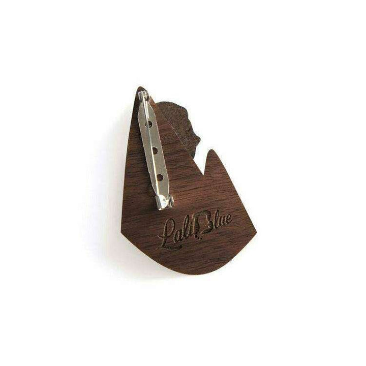Girl with Deer and Mountains Brooch by Laliblue - Quirks!