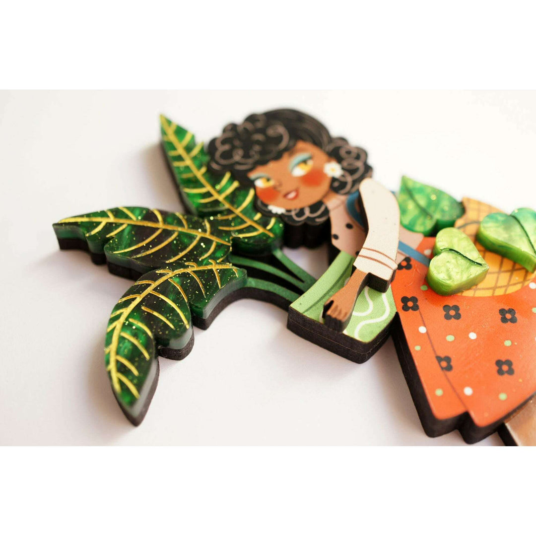 Girl with Plants Brooch – view 5