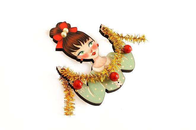 Girl With Tinsel Brooch by LaliBlue - Quirks!