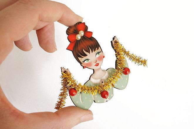 Girl With Tinsel Brooch by LaliBlue - Quirks!