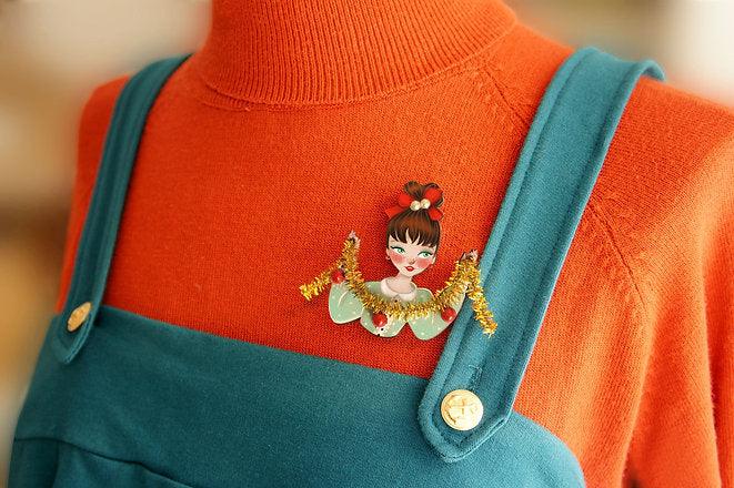 Girl With Tinsel Brooch by LaliBlue - Quirks!