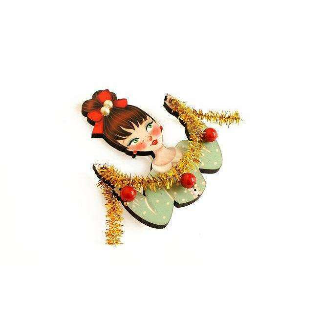 Girl With Tinsel Brooch by LaliBlue - Quirks!