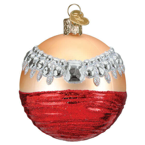 Old World Christmas Girl's Best Friend Round Blown Glass Ornament