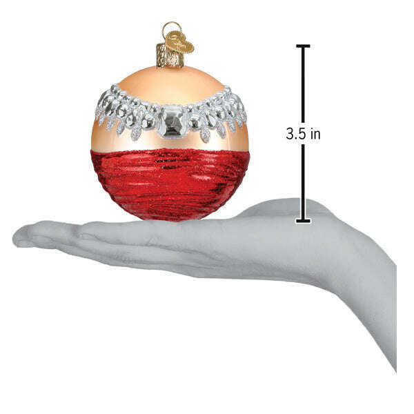 Old World Christmas Girl's Best Friend Round Blown Glass Ornament