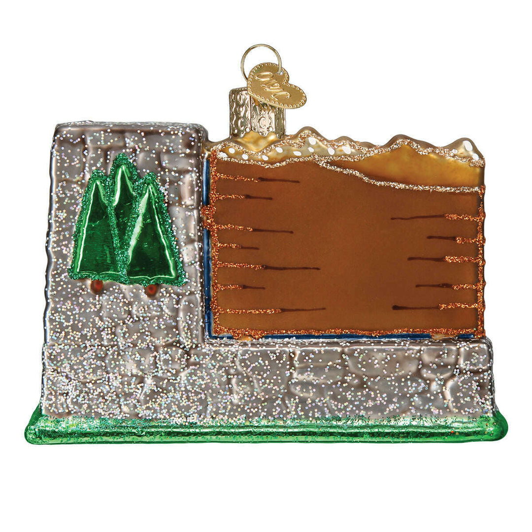 Old World Christmas Glacier National Park Blown Glass Ornament