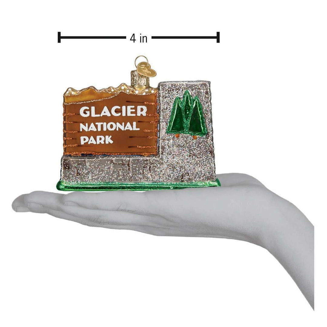 Old World Christmas Glacier National Park Blown Glass Ornament