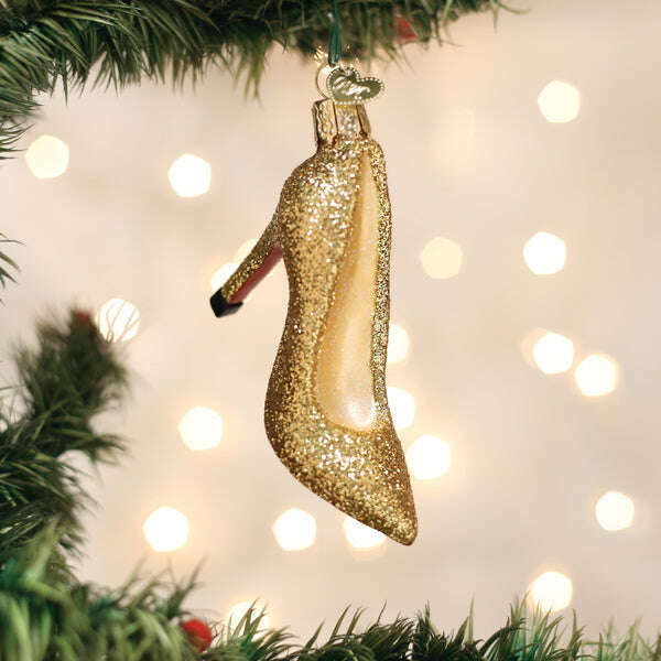 Old World Christmas Glam Heel Blown Glass Ornament