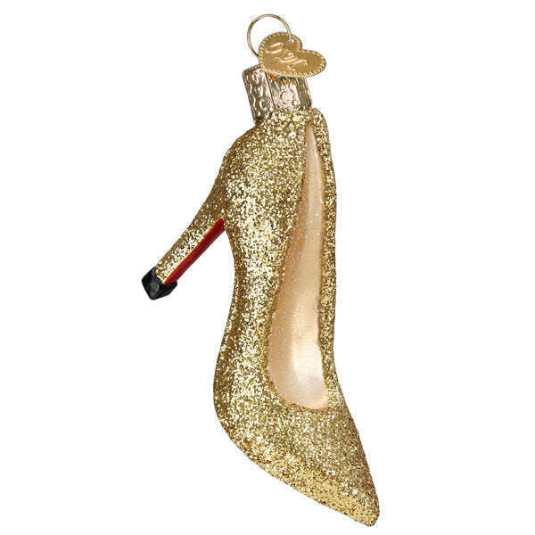 Old World Christmas Glam Heel Blown Glass Ornament