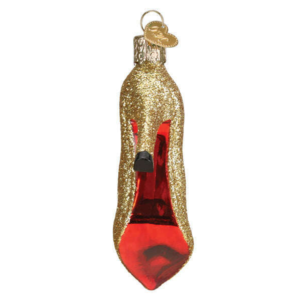Old World Christmas Glam Heel Blown Glass Ornament