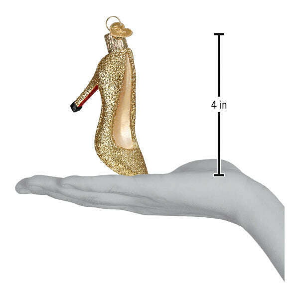 Old World Christmas Glam Heel Blown Glass Ornament