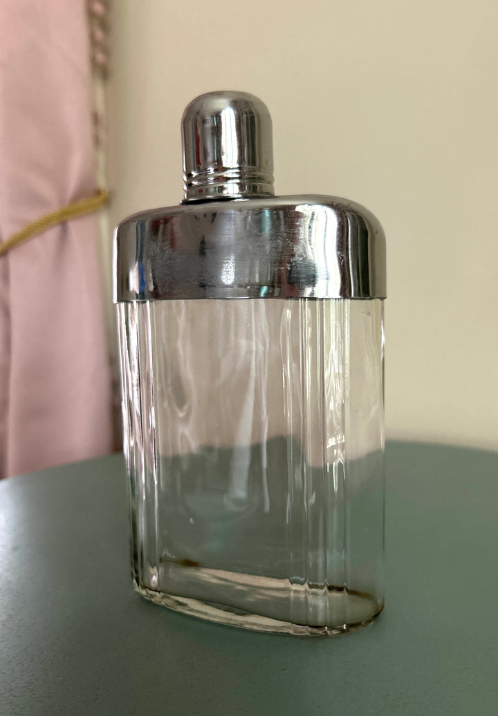 Glass flask angle view