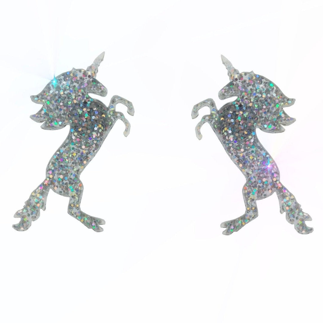 LAST CHANCE! Unicorn Earrings in Glitter Hologram