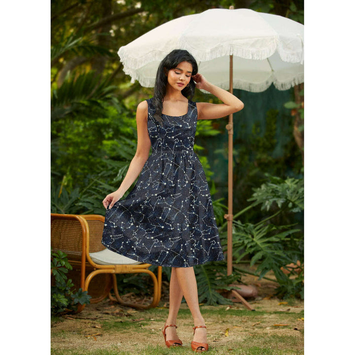 Glow in the Dark Constellations Fit & Flare Dress