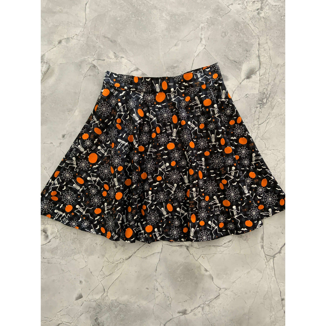 Glow in the Dark Dancing Bones Skater Skirt
