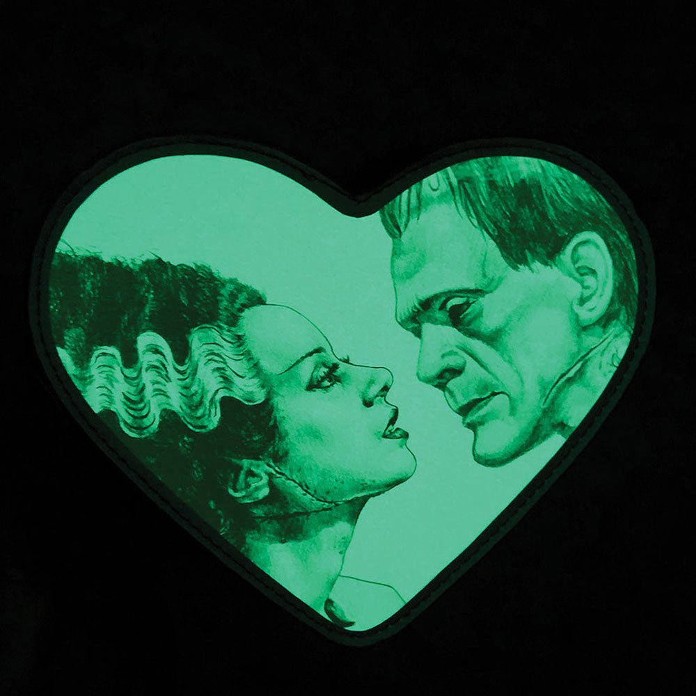 Glow In The Dark Heart Shape Frank W/ Bride Backpack by Book Bags